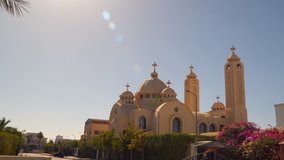 Coptic Christian Church in Egypt. 4K UHD video footage.