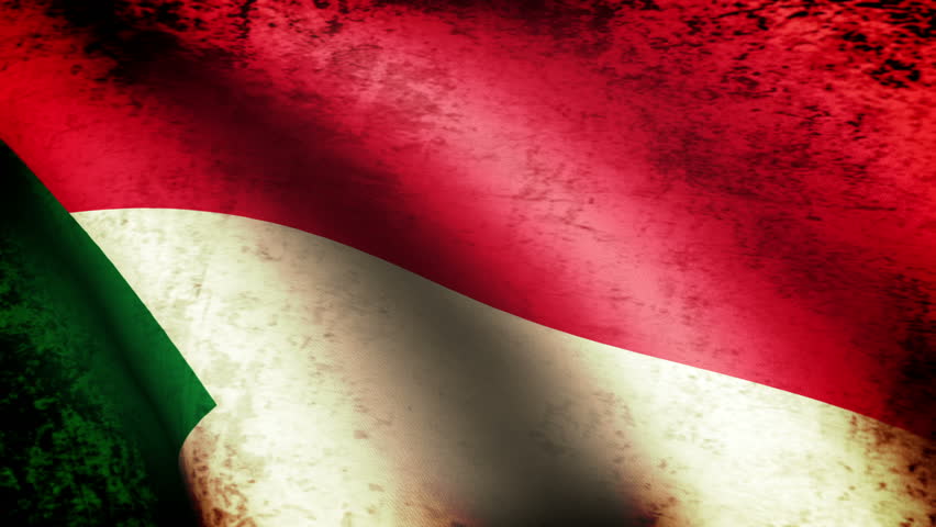 The Sudan Flag Waving, grunge look