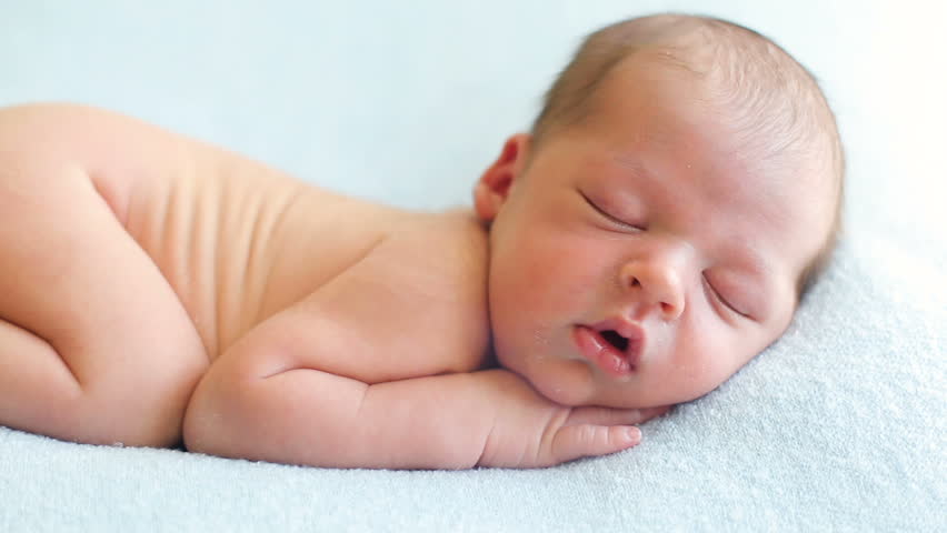 Naked Baby Sleeping On the Stock Footage Video (100% Royalty-free ...