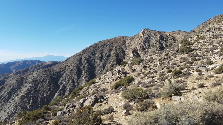 Keys view, Pan view of the keys view, in Joshua tree national park, on a sunny autumn day, in California, United states of america