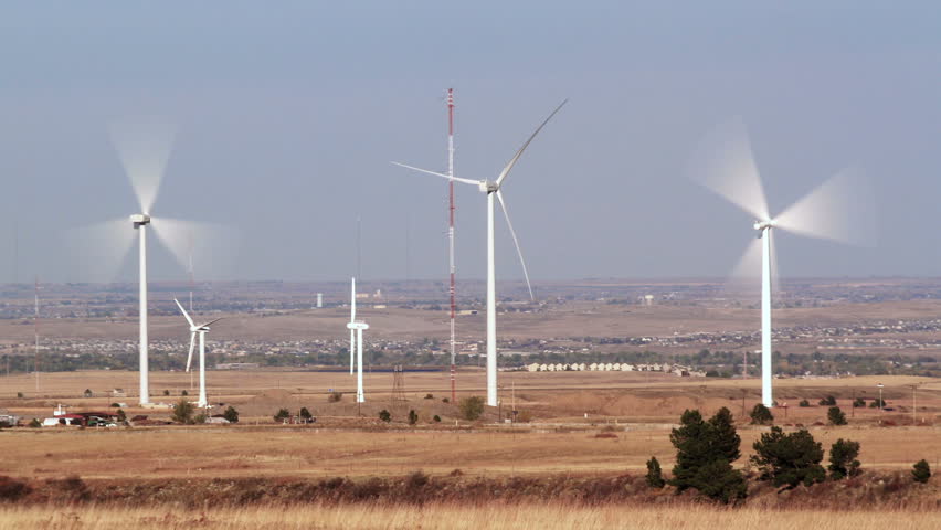 Huge Wind Turbines. HD1080p timelapse.