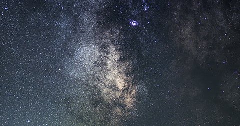 Milky Way Galaxy. Milky Way Time lapse.