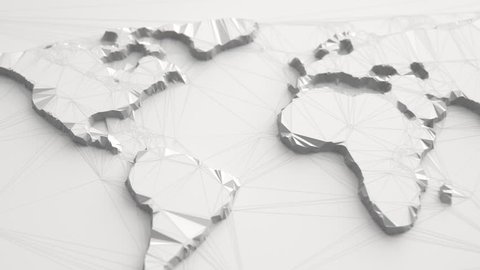 Abstract Polygonal World Map Animation