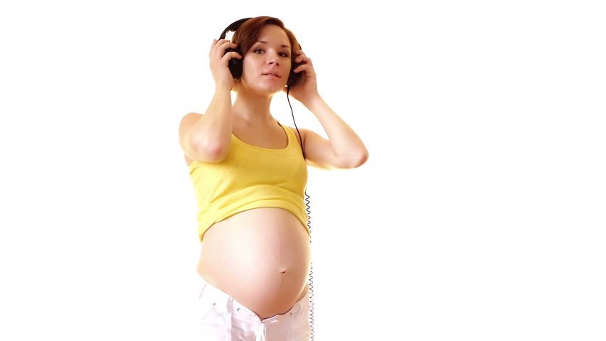 Mother listening music for baby musical education 