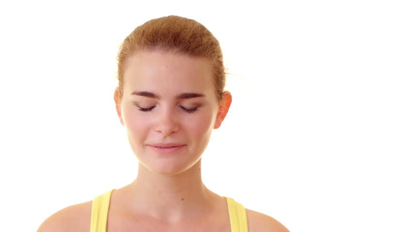 Young woman showing headpain and stress