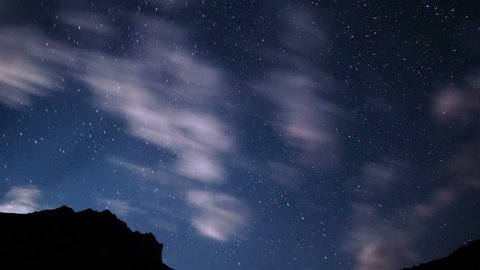 Stars like meteors time lapse.