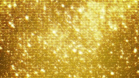 Golden background and sparkles, animation