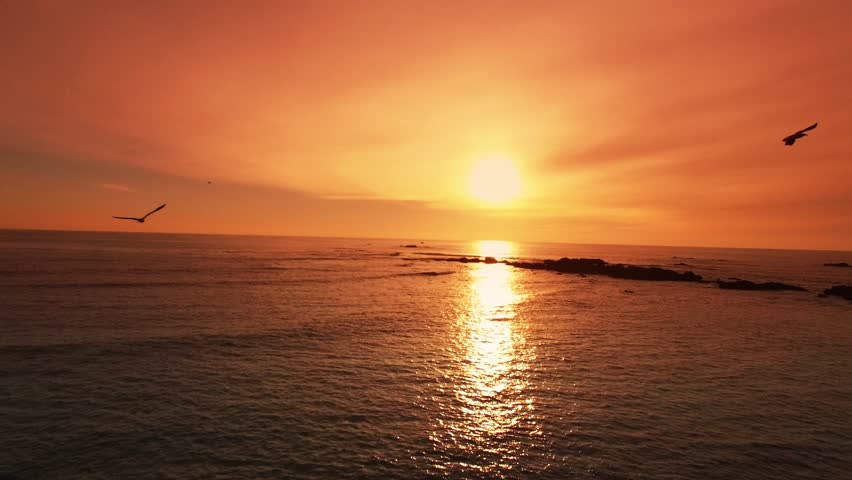 Wonderful and Beautiful Beach Sunset
Aerial View made by Professional Drone