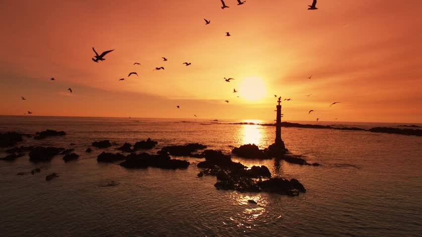 Orange Beautiful Beach Sunset
Aerial View made by professional drone