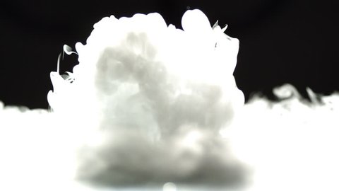 Studio shot of white smoke against black background
