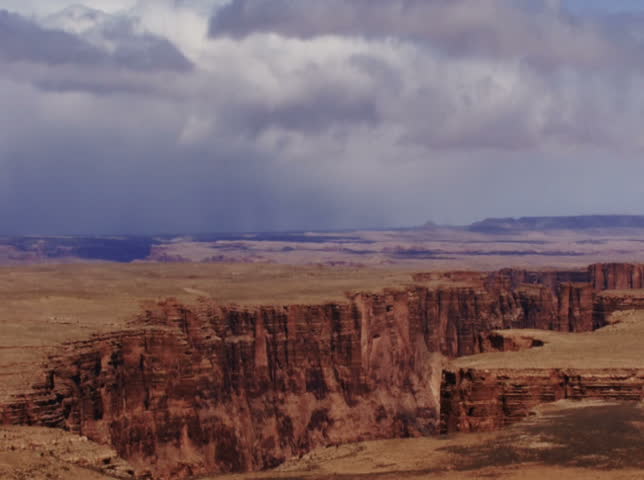 Time lapse clouds cross The Grand Canyon National Park in Arizona.