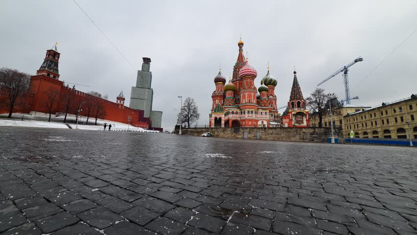 Time lapse of Red square in Moscow, Russia  