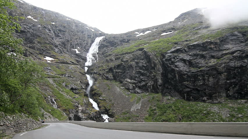 ROMSDAL, NORWAY - JUNE 21, 2012: Trollstigen tourist road