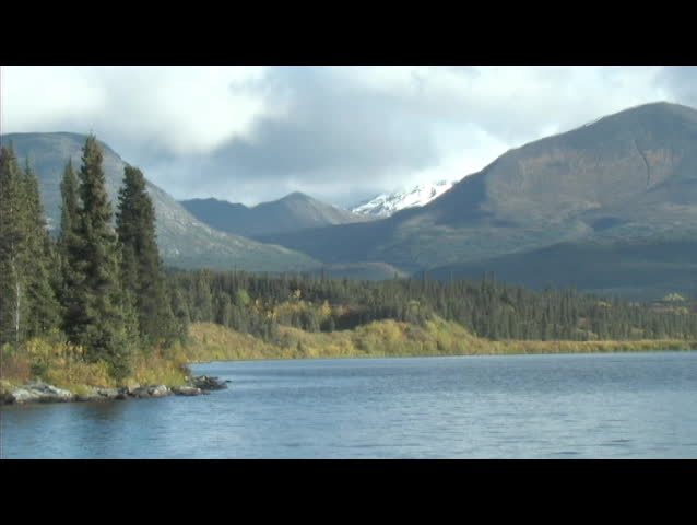 Scenery of Tuya lake in Canada.