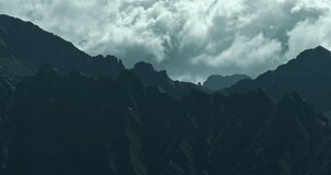 The ridges of Reisseck Kreuzeck are steep and cliffy, Mölltal, Austria, Juli  2016,  Stock Footage, Foto, 4K, Raw, timelapse, time-lapse