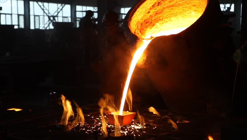 Pouring Hot Iron