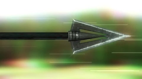 Flying Arrow Battle Animated Background Close up 3D Rendering Animation