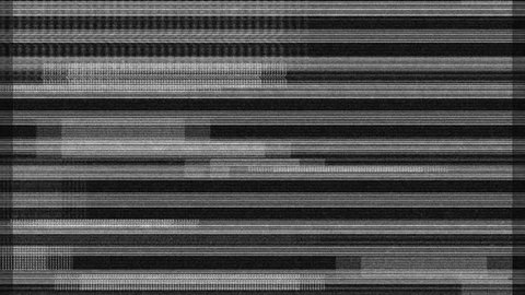Glitch noise static television VFX. Visual video effects stripes background, tv screen noise glitch effect. Video background, transition effect for video editing, intro and logo reveals with sound. 