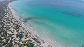 Panorama View over Mallorcas Coastline - Aerial Flight