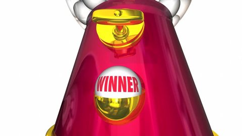 Winner Gumball Machine Lucky Winning Ball 3d Animation