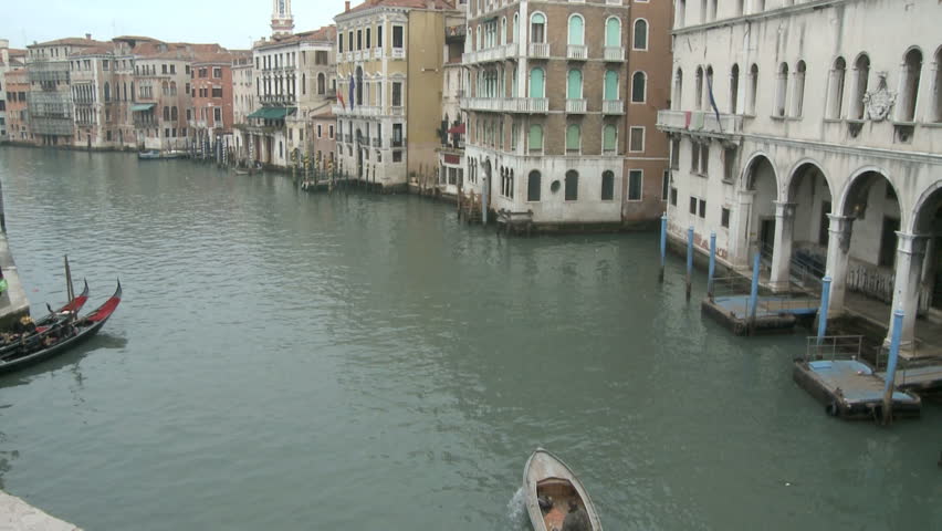 VENICE - FEBRUARY 24: Boats on the Canale Grande on February 24, 2009 in Venice,