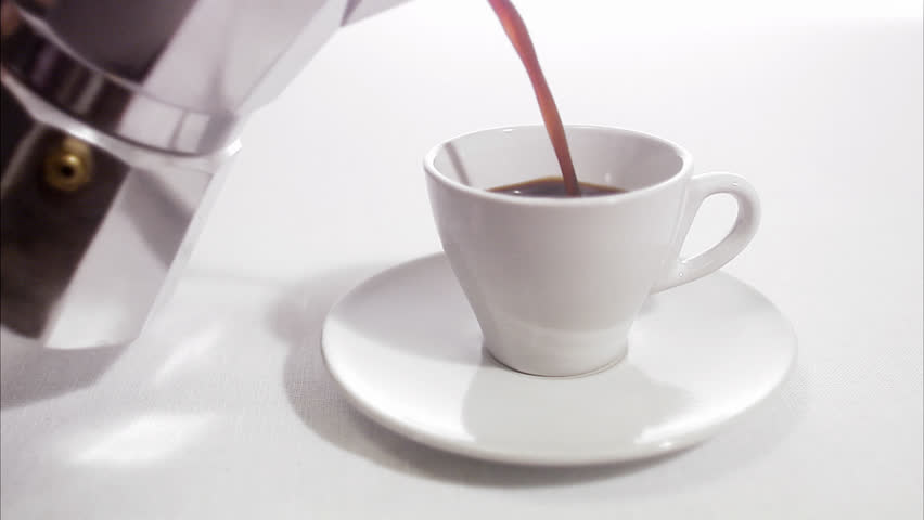 Pouring Coffee Into a Cup. Stock Footage Video (100% ...