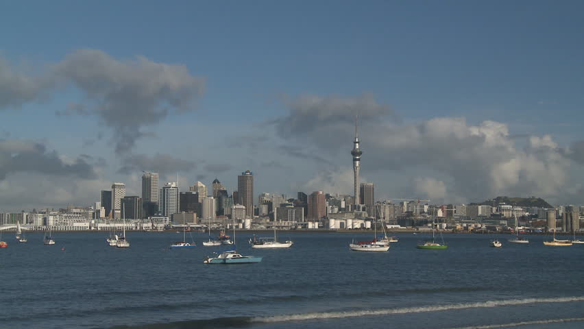 Auckland city time lapse viewed from the North Shore