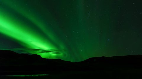 Northern Lights over Reykjadalur, Iceland