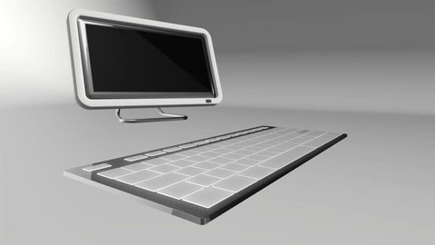 Seamless Looping 3d Animation Computer Keyboard Stock Footage Video ...