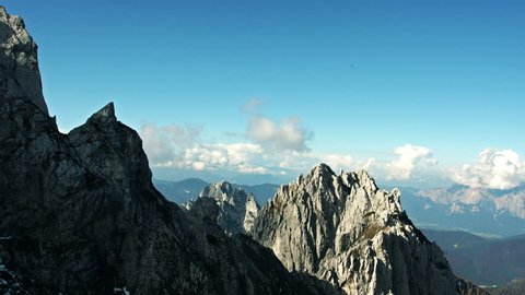 Sunny Mountain Peaks, Julian Alps - Slovenia/Time Lapse 4K