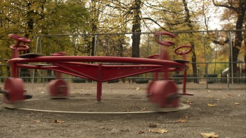 A roundabout in a playground