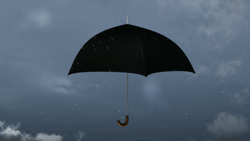 Rain on umbrella. HD1080
