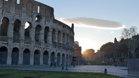 Colosseum, Sunrise Rome, Italy.