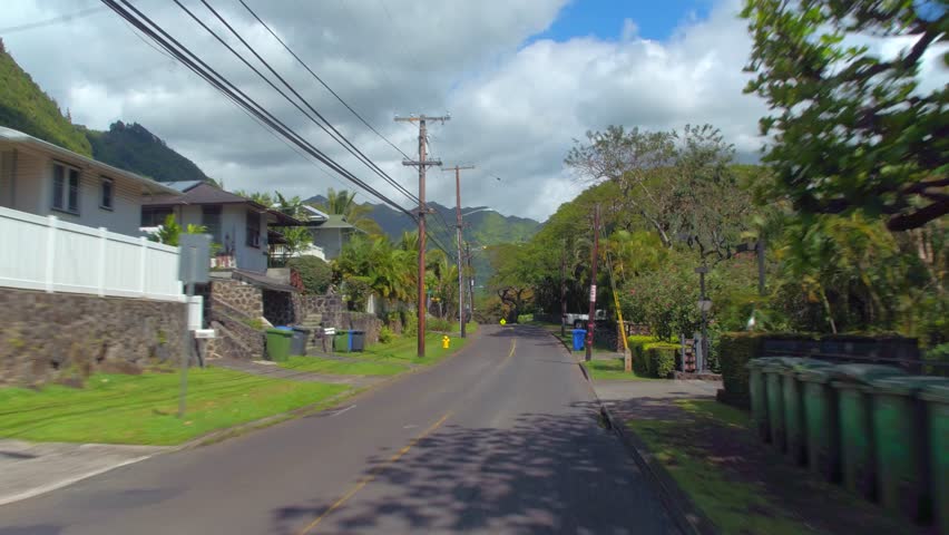 Residential neighborhood in Honolulu Hawaii