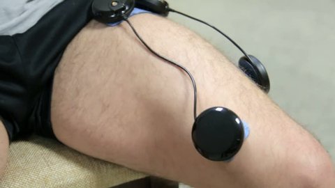Electro stimulation of muscles, stimulation of muscles, treating sports injuries, myostimulator