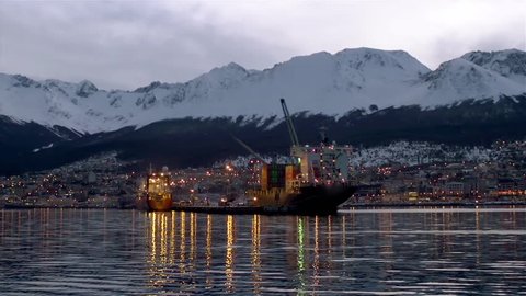 Arriving in Ushuaia, Capital of Tierra del Fuego province, Argentina, South America.