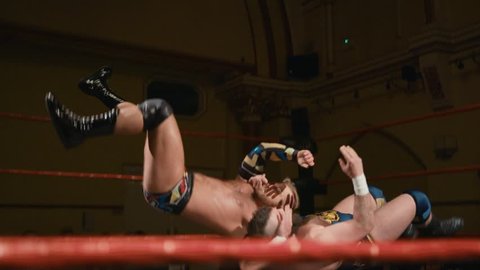 Wrestling Match (Slow Motion) Suplex in Ring