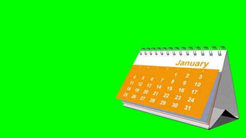 Desk calendar - keyable 