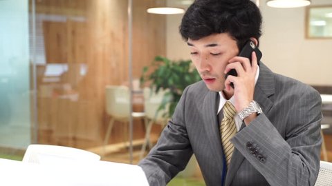 Business image (male · office · telephone) pan