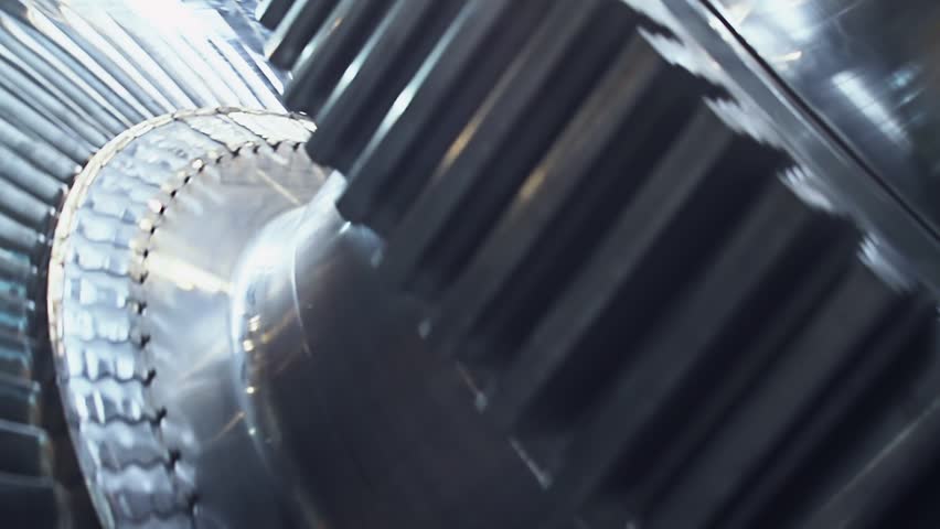 Power Steam Turbine Rotates Heavy Industry Stock Footage Video 100