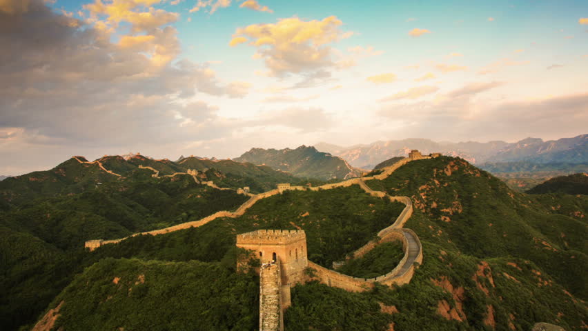 The Great Wall from day to night - Time lapse