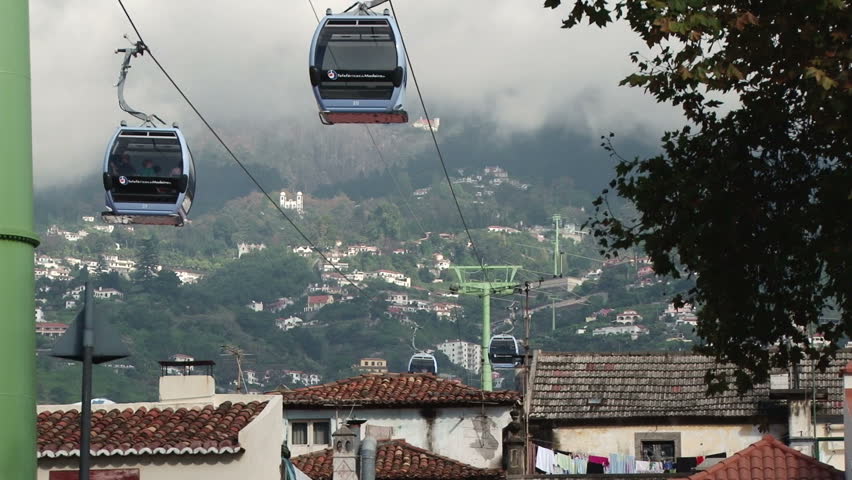 FUNCHAL, PORTUGAL - CIRCA NOVEMBER 2010: The Funchal to Monte Cable car on the