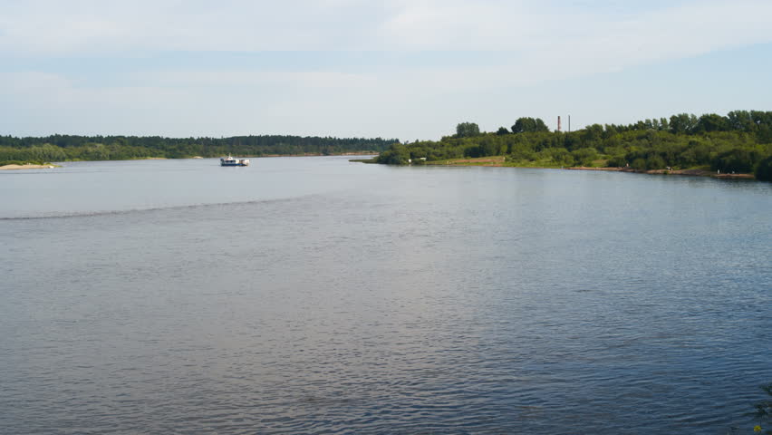 An old tourist boat on a river