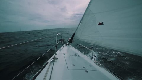 yacht sailing regatta in sea