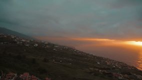 One of many beautiful views on Tenerife, Spain, slow motion full HD clip