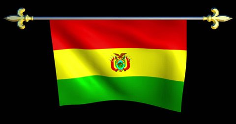 Large Looping Animated Flag of Bolivia 