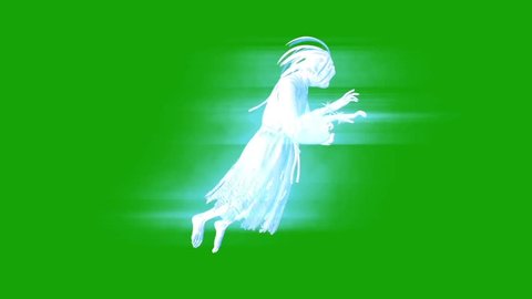 Terrifying Ghost Hangman Horror Green Screen 3D Rendering