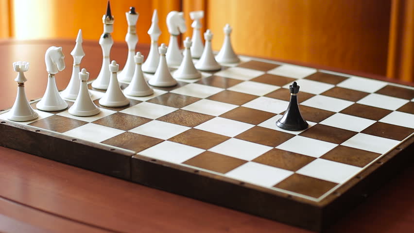 Chess. Go the pawn forward. Against everyone. Symbolism. Close-up | Shutterstock HD Video #25217918