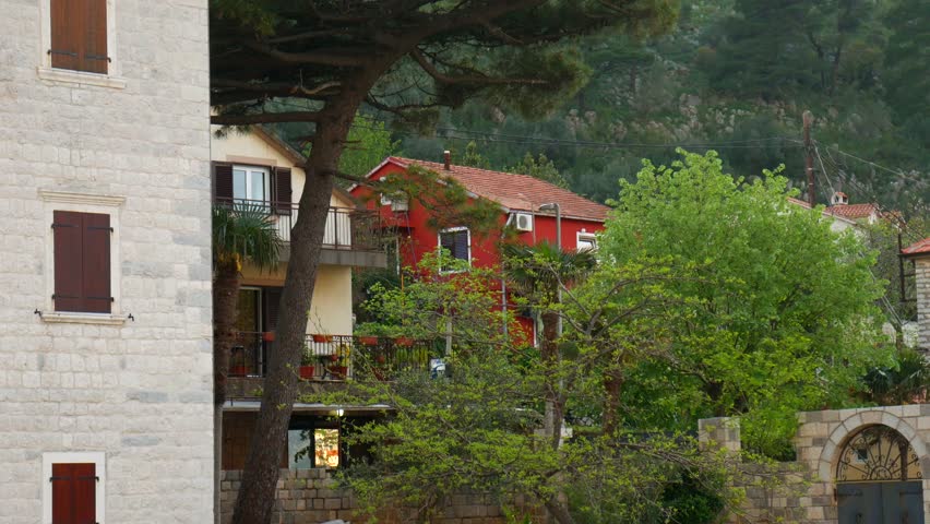 Elite hotel on the shore of Kotor Bay in Montenegro.