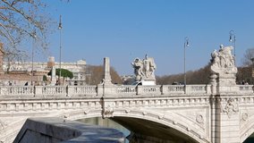Ponte Vittorio Emanuele II Tiber, Rome, Italy.